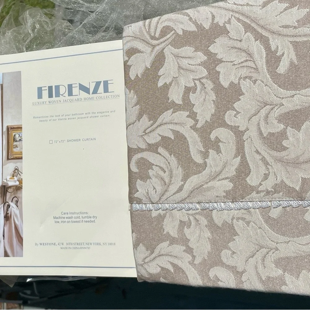 ❤️NEW LUXURY JACQUARD WOVEN SHOWER CURTAIN
